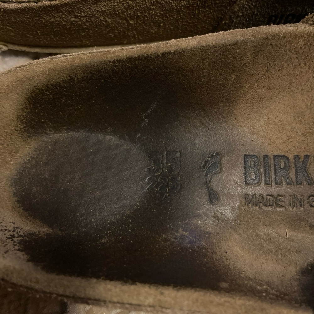 Women's 4 EU 35 Birkenstock Vaduz Metallic Gold Sandals Birko-flor Buckles Flat - Picture 9 of 16